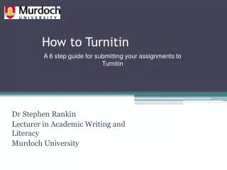 How to Turnitin