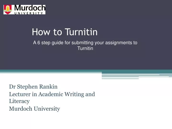 how to turnitin