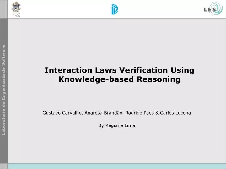 interaction laws verification using knowledge based reasoning