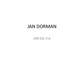 jan dorman