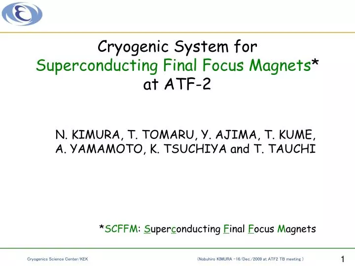 cryogenic system for superconducting final focus magnets at atf 2