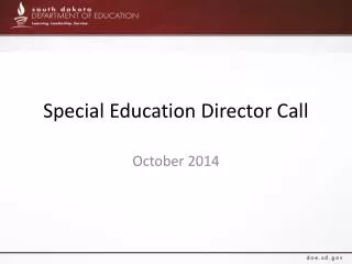 Special Education Director Call