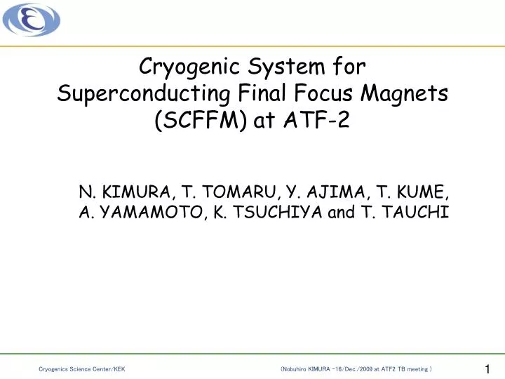 cryogenic system for superconducting final focus magnets scffm at atf 2