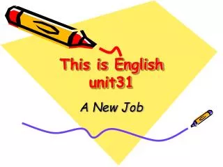 this is english unit31