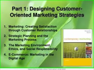 Part 1: Designing Customer-Oriented Marketing Strategies