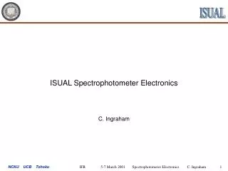 ISUAL Spectrophotometer Electronics