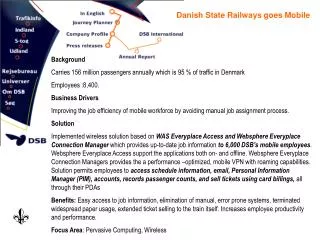 Danish State Railways goes Mobile