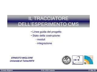 il tracciatore dell esperimento cms
