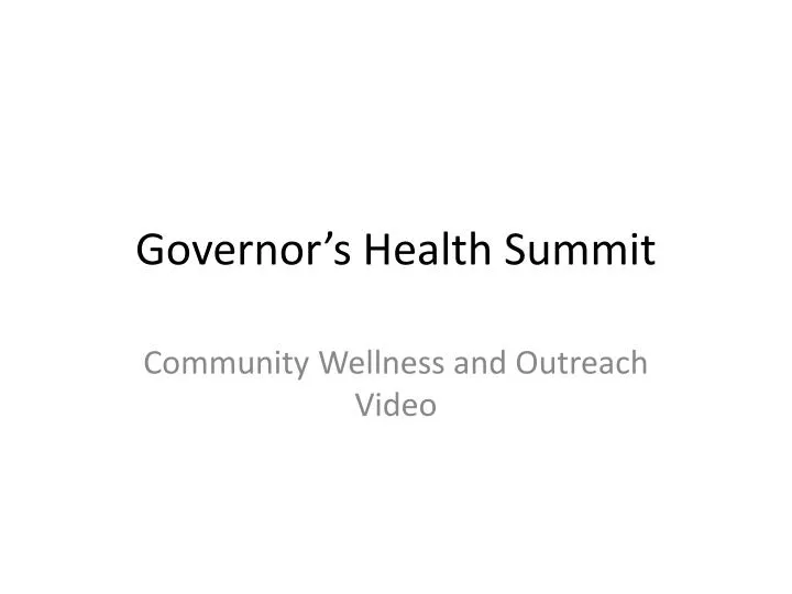 governor s health summit