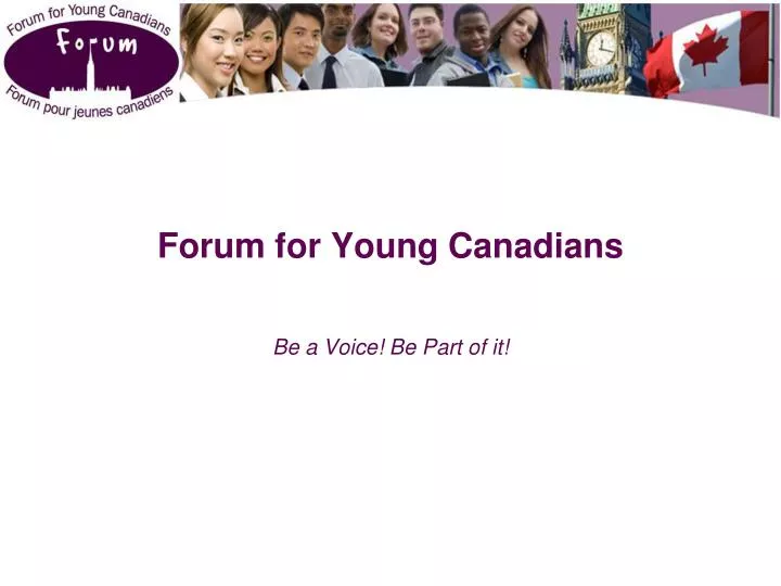 forum for young canadians