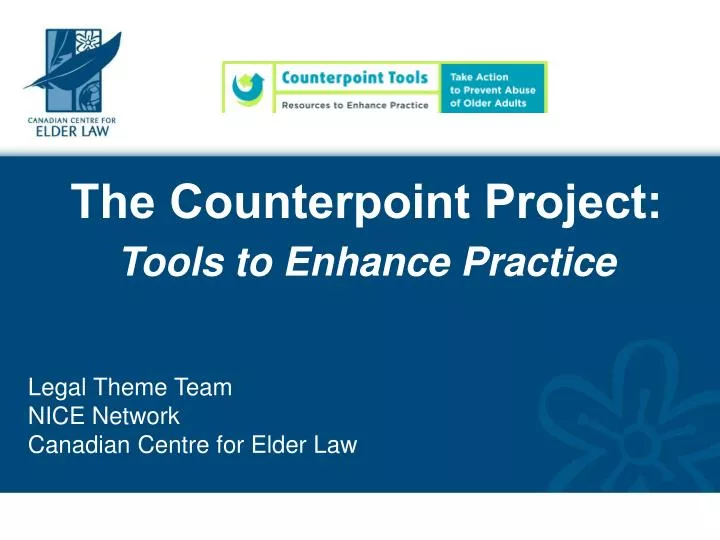 the counterpoint project tools to enhance practice