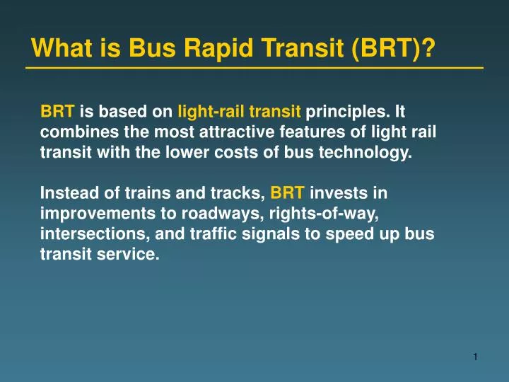 what is bus rapid transit brt
