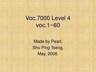 Voc.7000 Level 4 voc.1~60