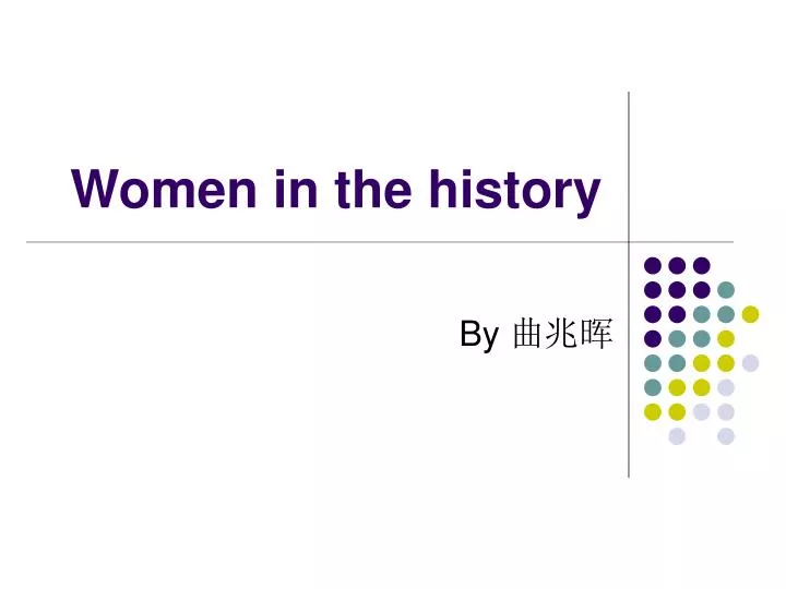 women in the history