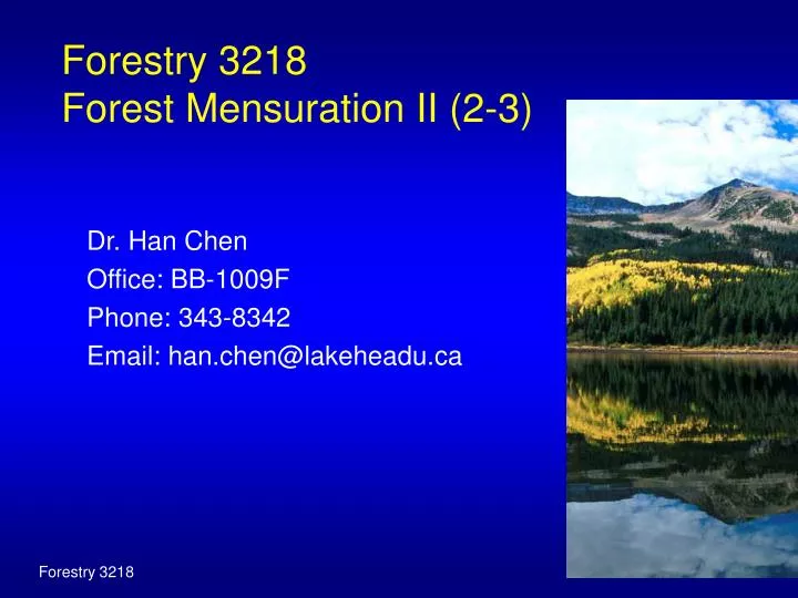 forestry 3218 forest mensuration ii 2 3