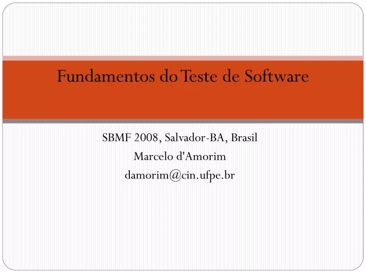 fundamentos do teste de software