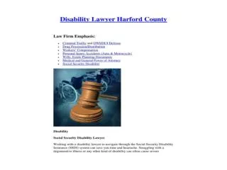 Disability Lawyer Harford County