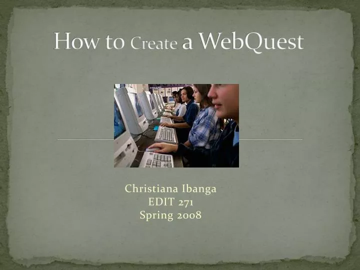 how to create a webquest