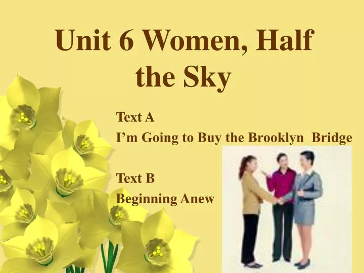 unit 6 women half the sky