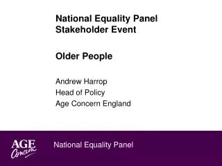 National Equality Panel