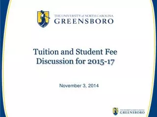 Tuition and Student Fee Discussion for 2015-17