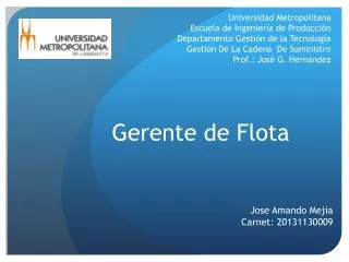 gerente de flota