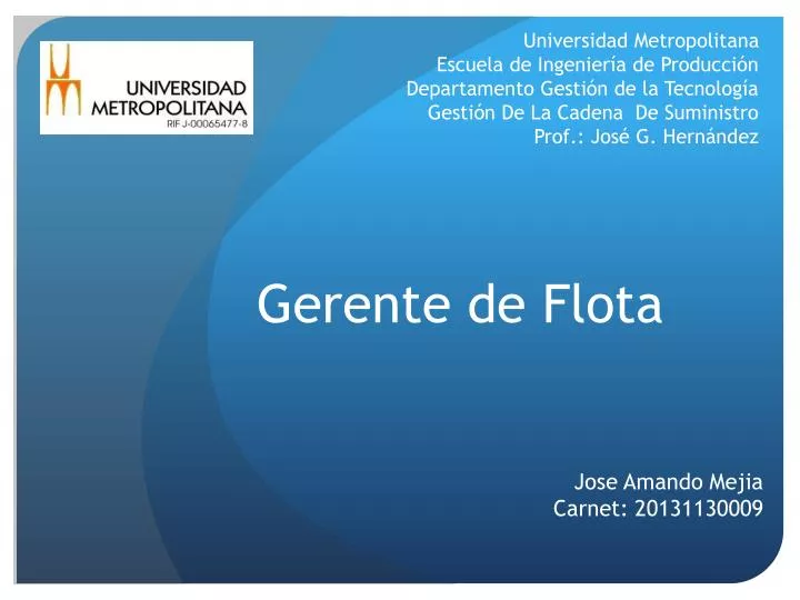 gerente de flota