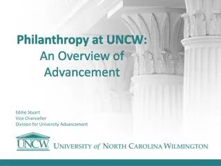 Philanthropy at UNCW: An Overview of Advancement