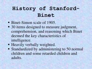 History of Stanford-Binet