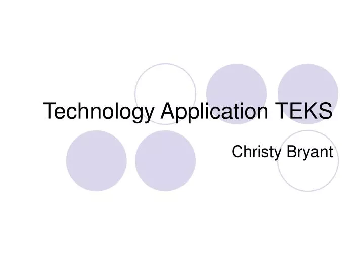 technology application teks
