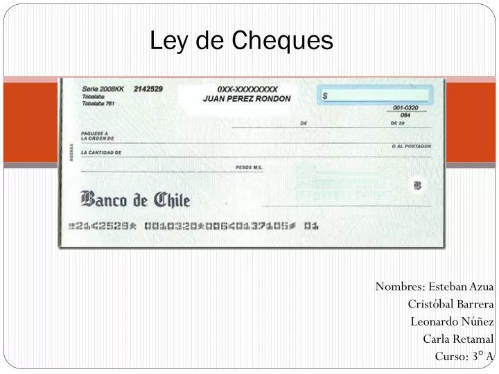 ley de cheques