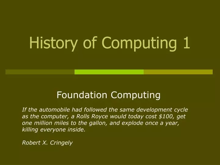 history of computing 1