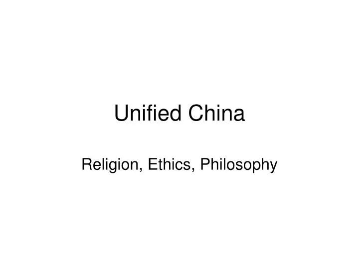 unified china