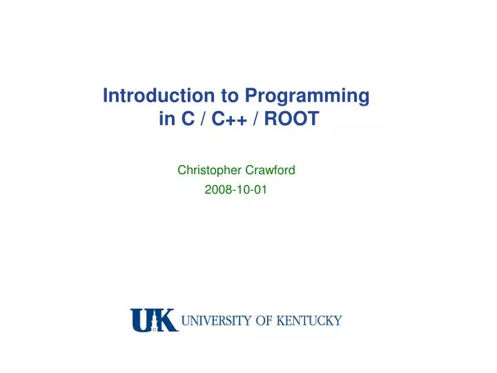 introduction to programming in c c root
