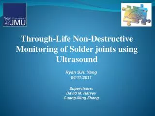 Through-Life Non-Destructive Monitoring of Solder joints using Ultrasound