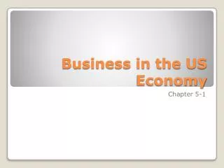 Business in the US Economy