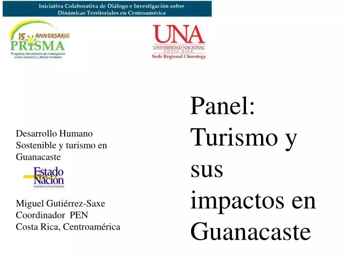 panel turismo y sus impactos en guanacaste