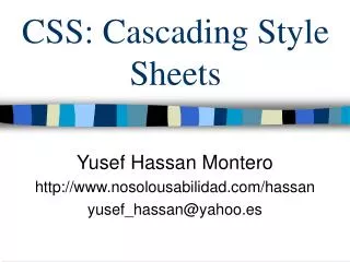 CSS: Cascading Style Sheets