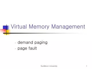 Virtual Memory Management