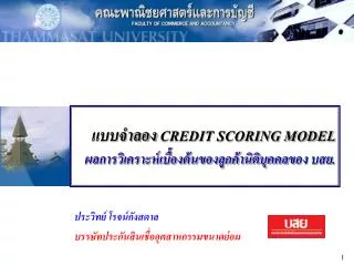 credit scoring model
