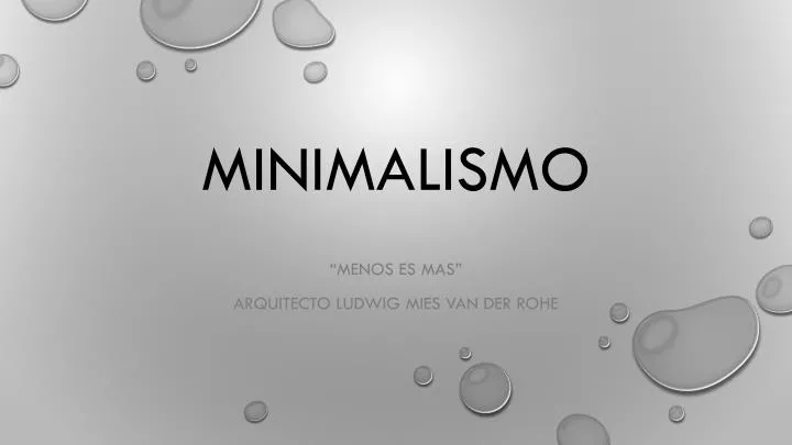 minimalismo