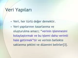 veri yap lar