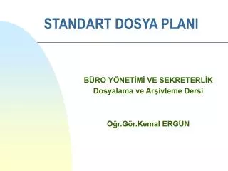 standart dosya plani