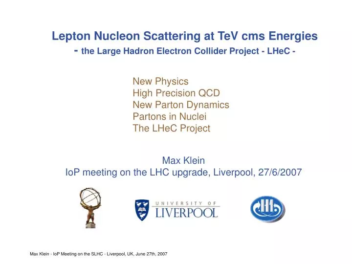 lepton nucleon scattering at tev cms energies the large hadron electron collider project lhec