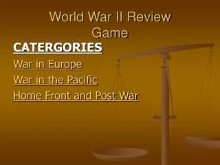 world war ii review game