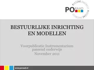 bestuurlijke inrichting en modellen