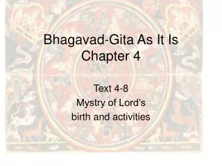 Bhagavad-Gita As It Is Chapter 4