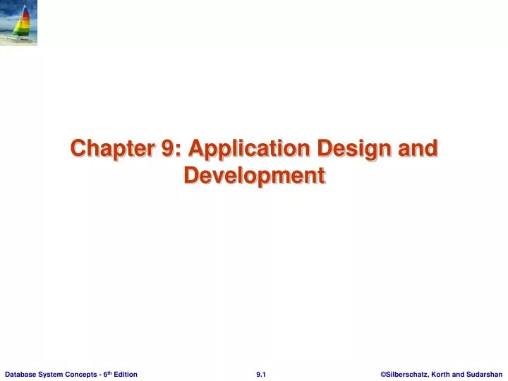 chapter 9 application design and development