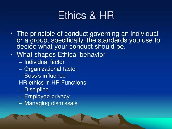 ethics hr