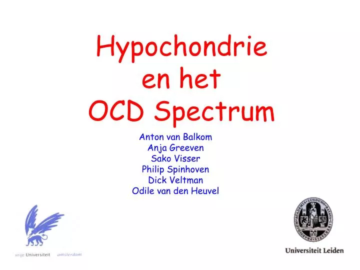 hypochondrie en het ocd spectrum